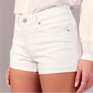 {Abercrombie} White Denim Shorts